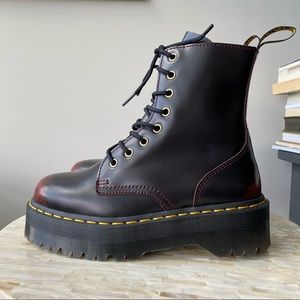 NEW Dr. Martens Jadon Platform Boots Cherry Red